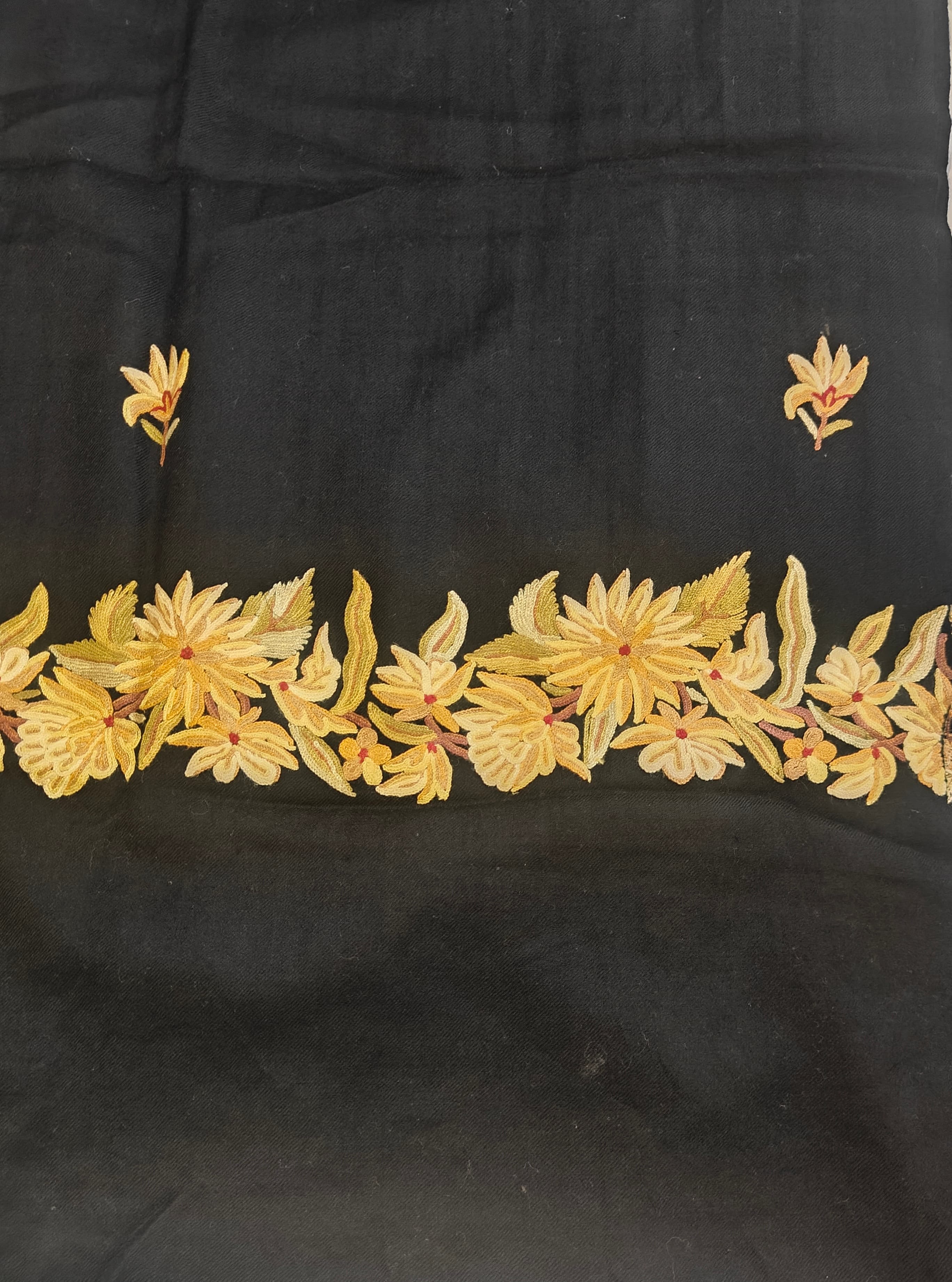 Black Stole with golden embroidery